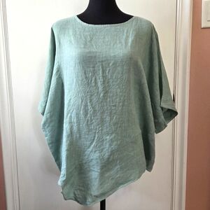 Mint Green Women's Tunic Top 100% linen lagenlook